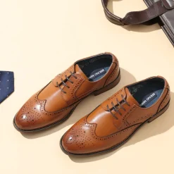 Men's PU Leather Wingtip Dress Shoes