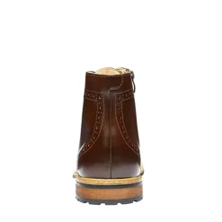 Men's Side Zipper Wingtip Boots