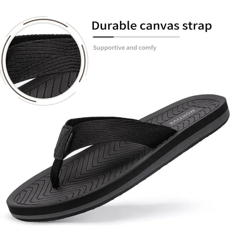 Men's Slip-On Canvas Flip Flops