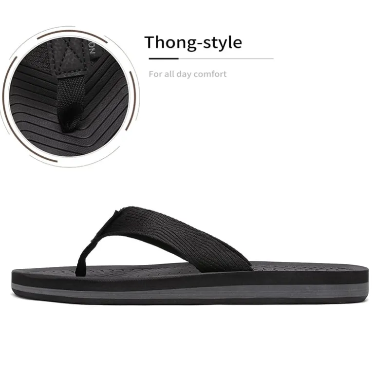 Men's Slip-On Canvas Flip Flops