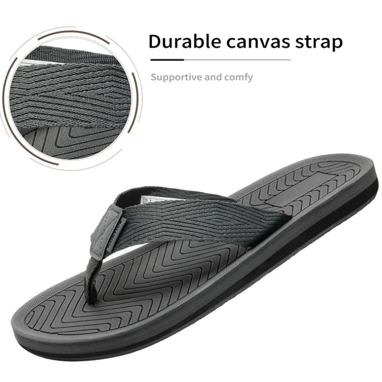 Men's Slip-On Canvas Flip Flops