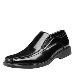 Men's Square-Toe Slip-On PU Leather Loafers