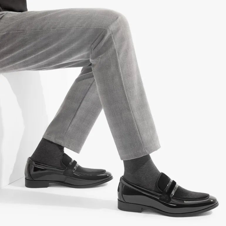 Men's Tuxedo Vegan Leather Slip-On Loafers