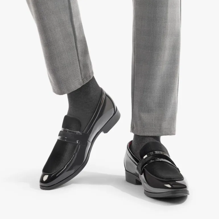 Men's Tuxedo Vegan Leather Slip-On Loafers