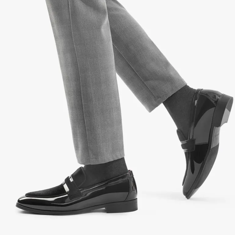 Men's Tuxedo Vegan Leather Slip-On Loafers
