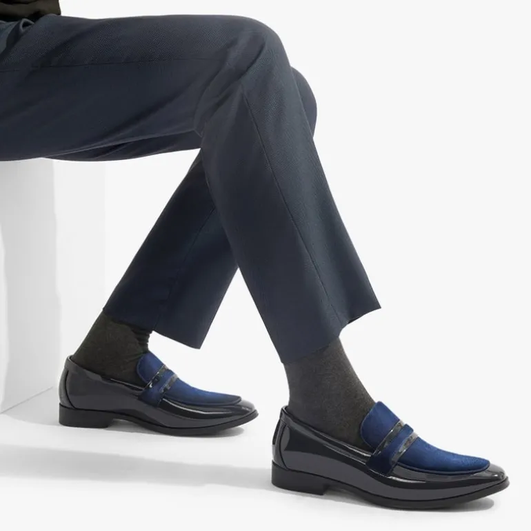 Men's Tuxedo Vegan Leather Slip-On Loafers