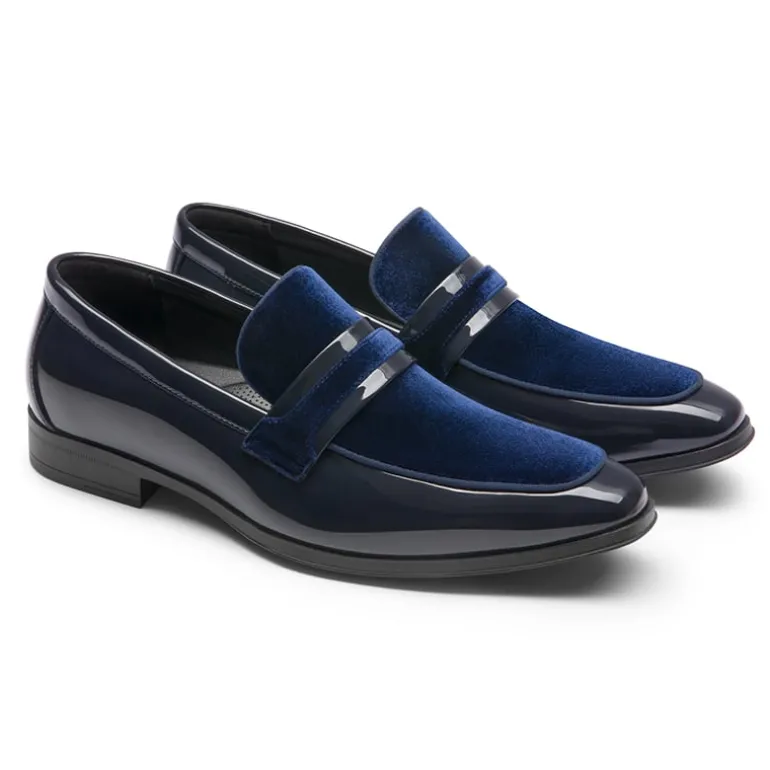 Men's Tuxedo Vegan Leather Slip-On Loafers