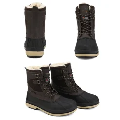 Men's Waterproof Insulated Snow Boots【Wide Fit】