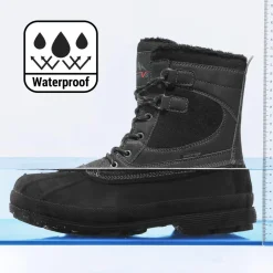Men's Waterproof Insulated Snow Boots【Wide Fit】