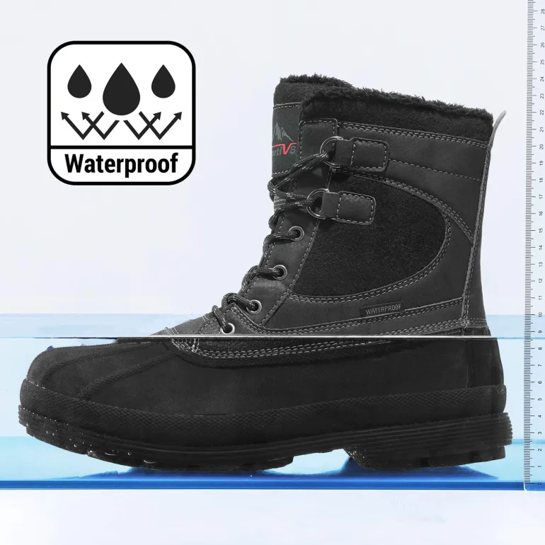 Men's Waterproof Insulated Snow Boots【Wide Fit】
