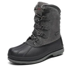 Men's Waterproof Suede Insulated Snow Boots