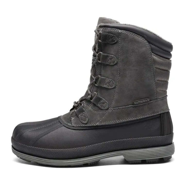 Men's Waterproof Suede Insulated Snow Boots