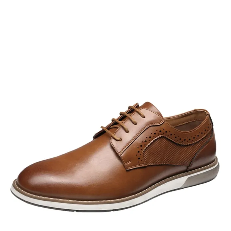 Men's Wide Vegan Leather Dress Sneakers
