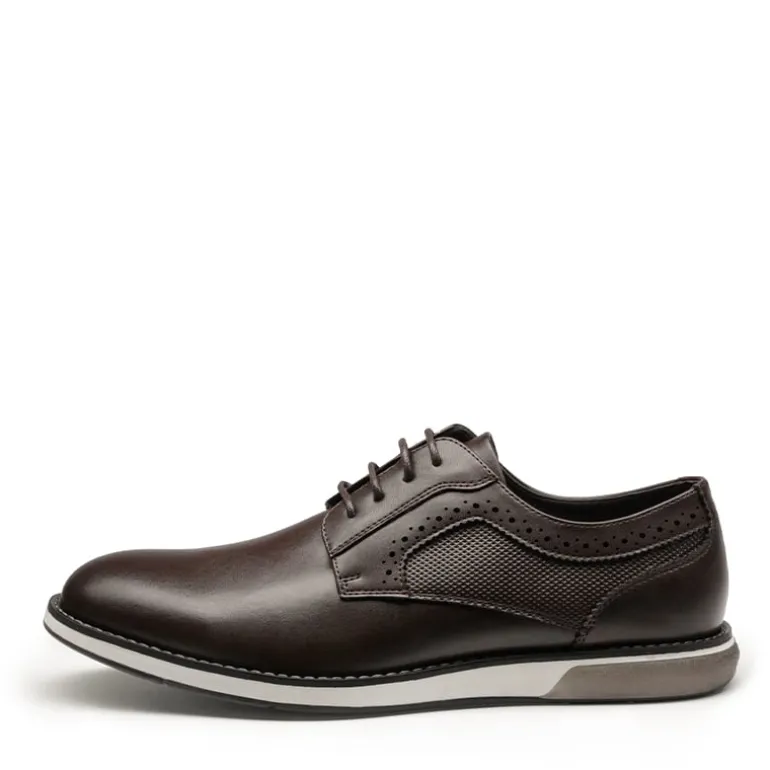 Men's Wide Vegan Leather Dress Sneakers