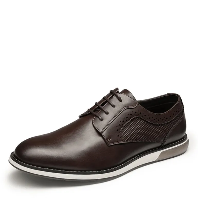 Men's Wide Vegan Leather Dress Sneakers