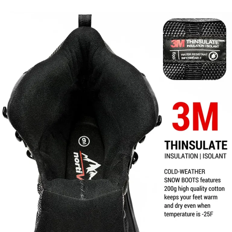 Men's Wide Waterproof Insulated Snow Boots