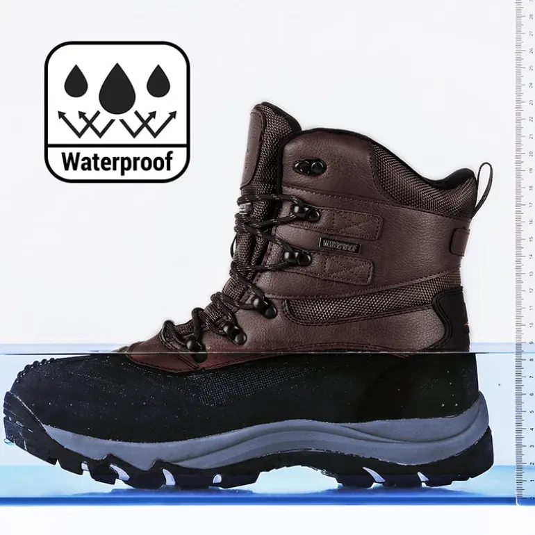 Men's Wide Waterproof Insulated Snow Boots