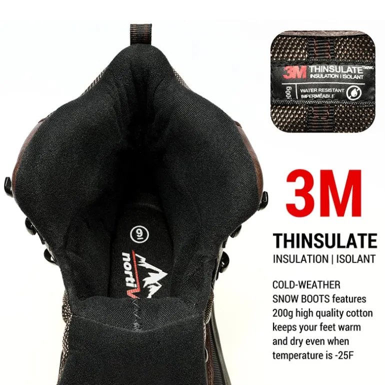 Men's Wide Waterproof Insulated Snow Boots