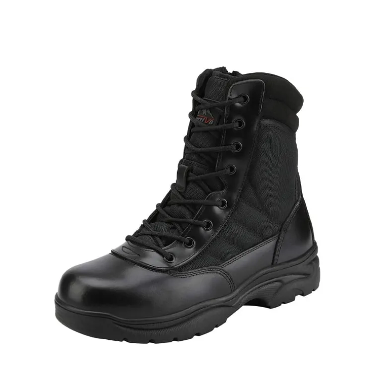 Men's Wide Width Leather Tactical Work Boots