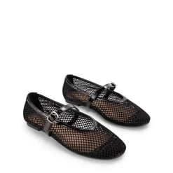 Mesh Mary Jane Ballet Flats