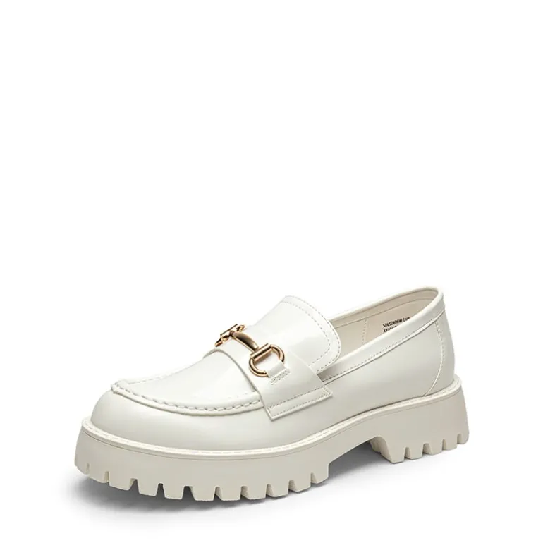 Metallic Vegan Leather Slip-on Loafers