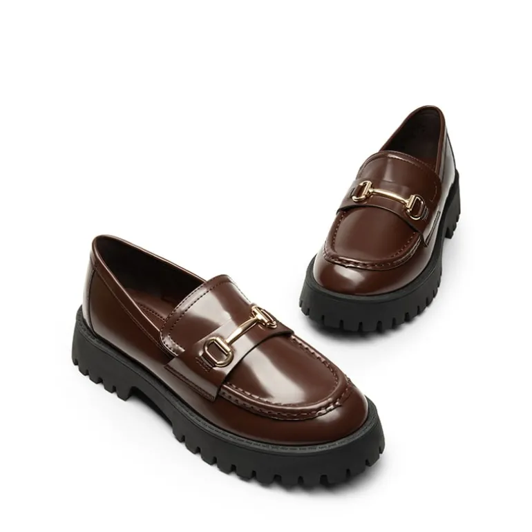 Metallic Vegan Leather Slip-on Loafers