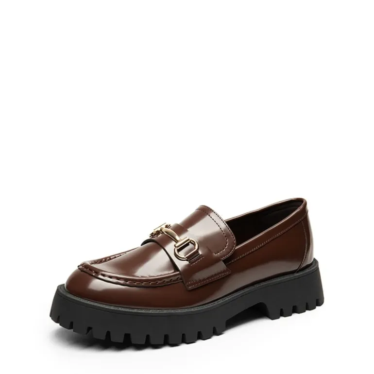 Metallic Vegan Leather Slip-on Loafers