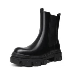 Mid Calf Chunky Chelsea Boots