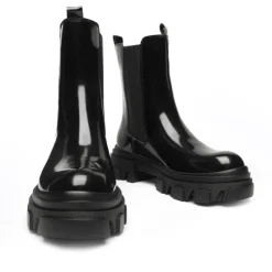Mid Calf Chunky Chelsea Boots