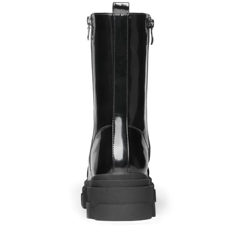 Mid Calf Combat Boots