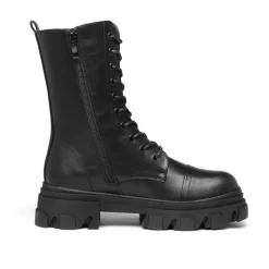 Mid Calf Combat Boots