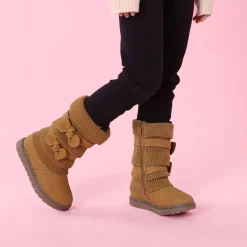 Mid Calf Faux Fur Lined Girls Snow Boots