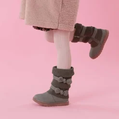 Mid Calf Faux Fur Lined Girls Snow Boots