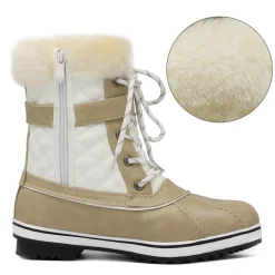 Mid Calf Faux Fur-Lined Winter Boots