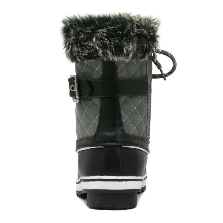 Mid Calf Faux Fur-Lined Winter Boots