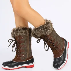 Mid-Calf Fur Snow Boots