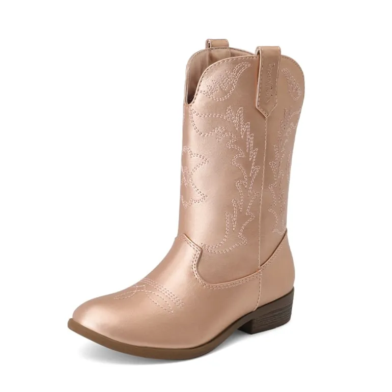 Mid Calf Kids Cowboy Riding Boots