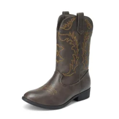 Mid Calf Kids Cowboy Riding Boots