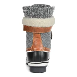 Mid Calf Lace Up Snow Boots