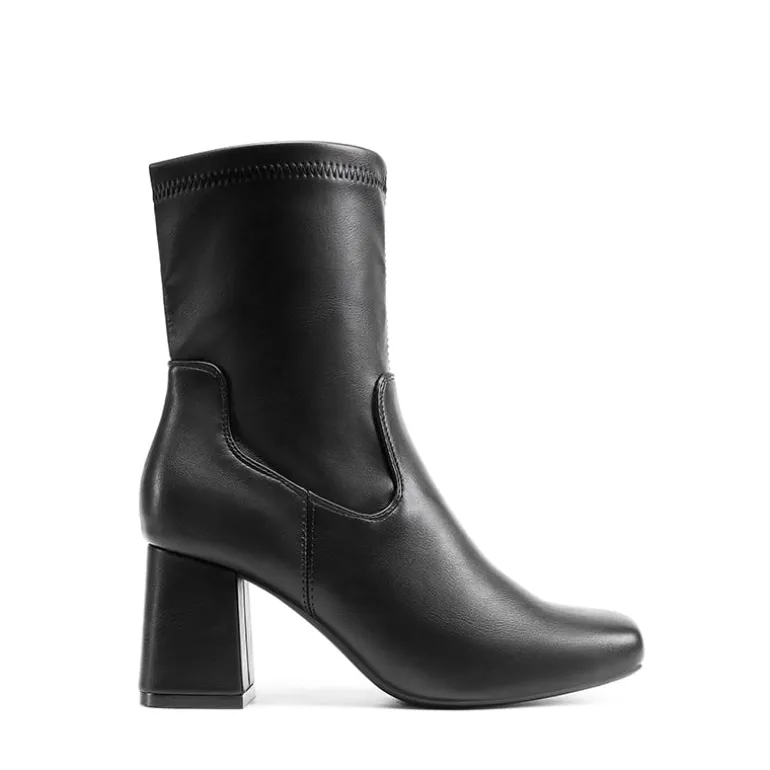 Mid Calf Square-Toe Gogo Boots
