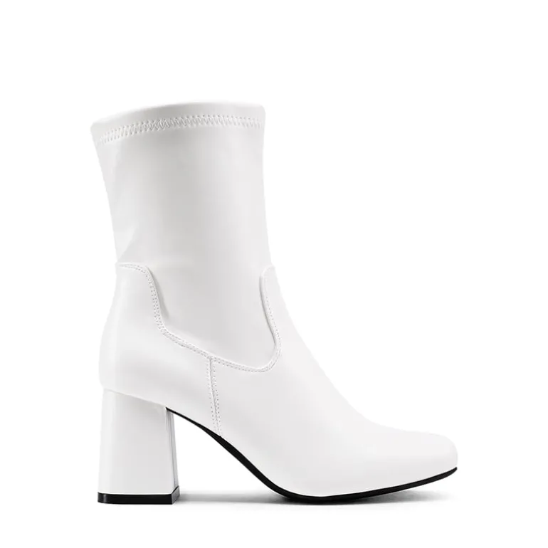 Mid Calf Square-Toe Gogo Boots