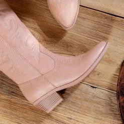 Mid Calf Western Cowboy Boots