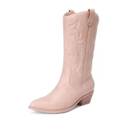 Mid Calf Western Cowboy Boots