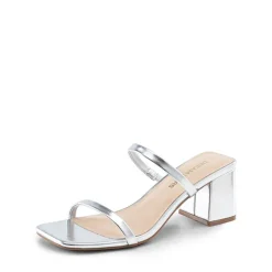 Minimalist Thin-Strap Block Heel Sandals