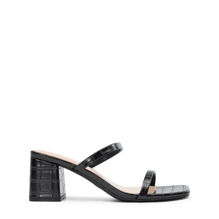 Minimalist Thin-Strap Block Heel Sandals