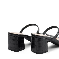 Minimalist Thin-Strap Block Heel Sandals