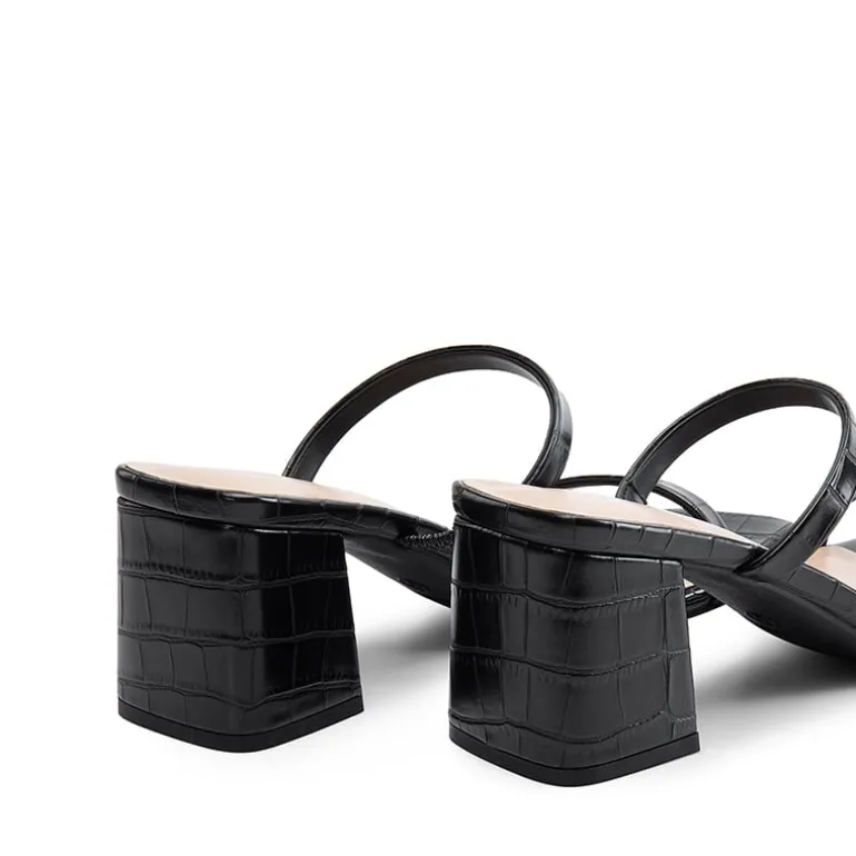 Minimalist Thin-Strap Block Heel Sandals