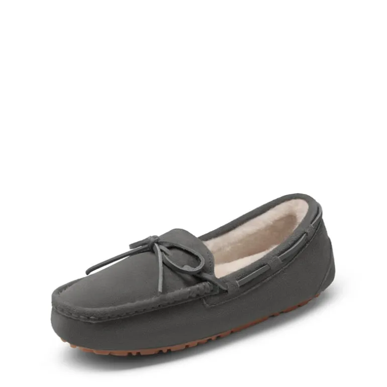 Moccasin Slippers with Faux Fur