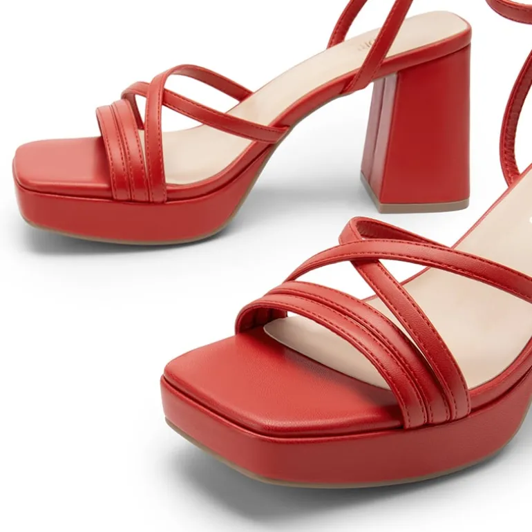 Multiple-strap Platform Heeled Sandals