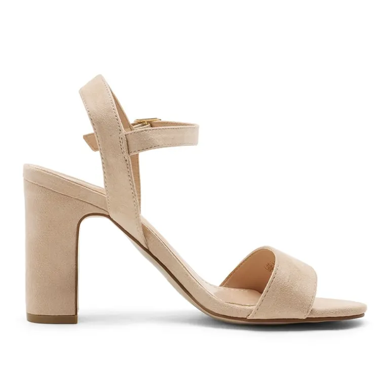 Open Toe Ankle Strap Chunky Heel Sandals